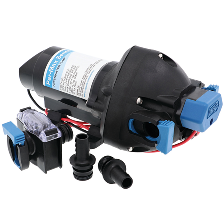 Jabsco Par-Max 3 Freshwater Delivery Pump, 3 GPM, IPX6, Quick Connect Ports — Quality Boat Parts