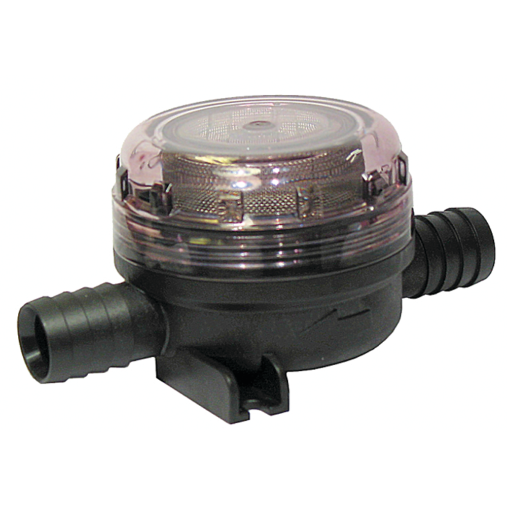 Jabsco Pumpgard In-Line Strainer, For Diaphragm Pumps, Stainless Steel Screen — Quality Boat Parts