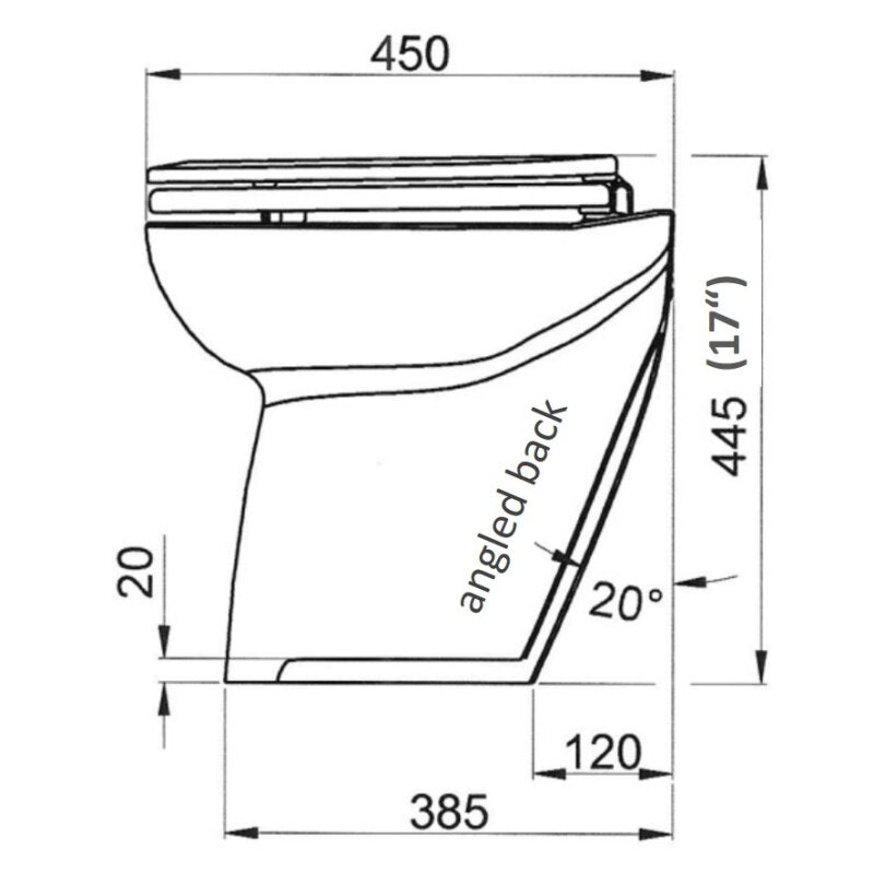 Jabsco Deluxe Flush Electric Marine Toilet, 17 in, Angled Back, Fresh Water Flush, Solenoid Valve, Soft-Close Seat — Quality Boat Parts