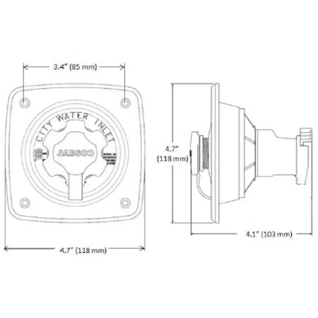 Jabsco Water Pressure Regulator, 45 PSI Output, Flush Mount, Backflow Preventer, Removable Strainer — Quality Boat Parts