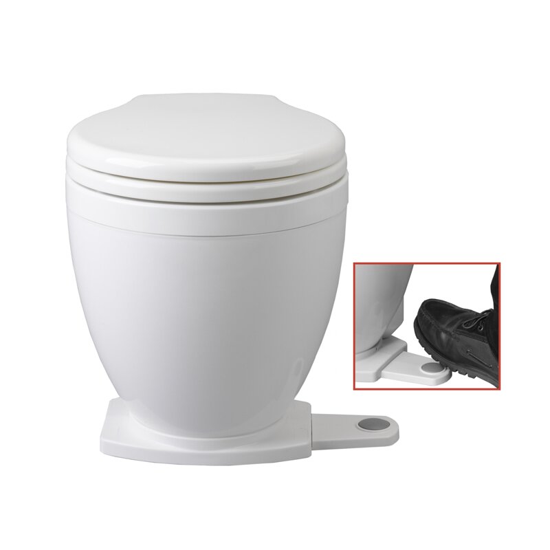 Jabsco 58500-Series Lite Flush Electric Toilet, Raw Water, Macerating Pump, 1.2 L/Flush — Quality Boat Parts