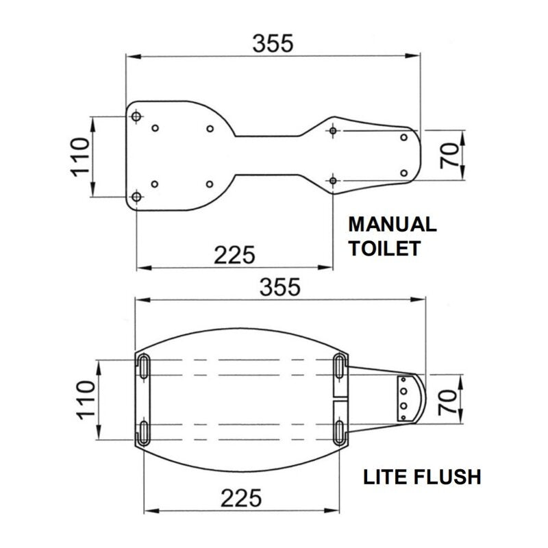 Jabsco 58500-Series Lite Flush Electric Toilet, Raw Water, Macerating Pump, 1.2 L/Flush — Quality Boat Parts