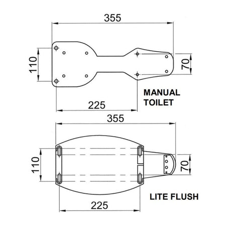 Jabsco 58500-Series Lite Flush Electric Toilet, Raw Water, Macerating Pump, 1.2 L/Flush — Quality Boat Parts