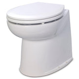 Jabsco Deluxe Flush Electric Marine Toilet, 17 in Height, Straight Back, Fresh Water Flush, Soft-Close Seat — Quality Boat Parts