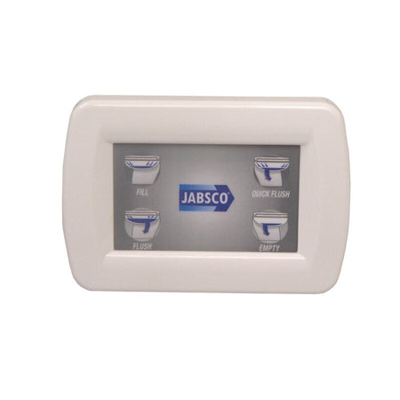 Jabsco Deluxe Flush Electric Marine Toilet, 17 in Height, Straight Back, Fresh Water Flush, Soft-Close Seat — Quality Boat Parts