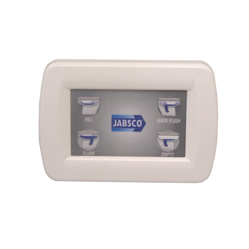 Jabsco Deluxe Flush 14 in Electric Marine Toilet, Soft Close Seat — Quality Boat Parts