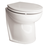 Jabsco Deluxe Flush Raw Water Electric Marine Toilet, 17 in, Soft Close Lid, Remote Rinse Pump — Quality Boat Parts