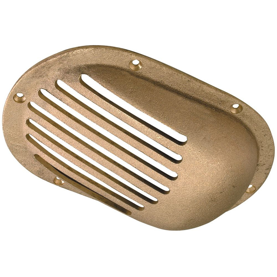 Perko Scoop Strainer, Cast Bronze, Machined Slots, #8 Screws — Quality Boat Parts