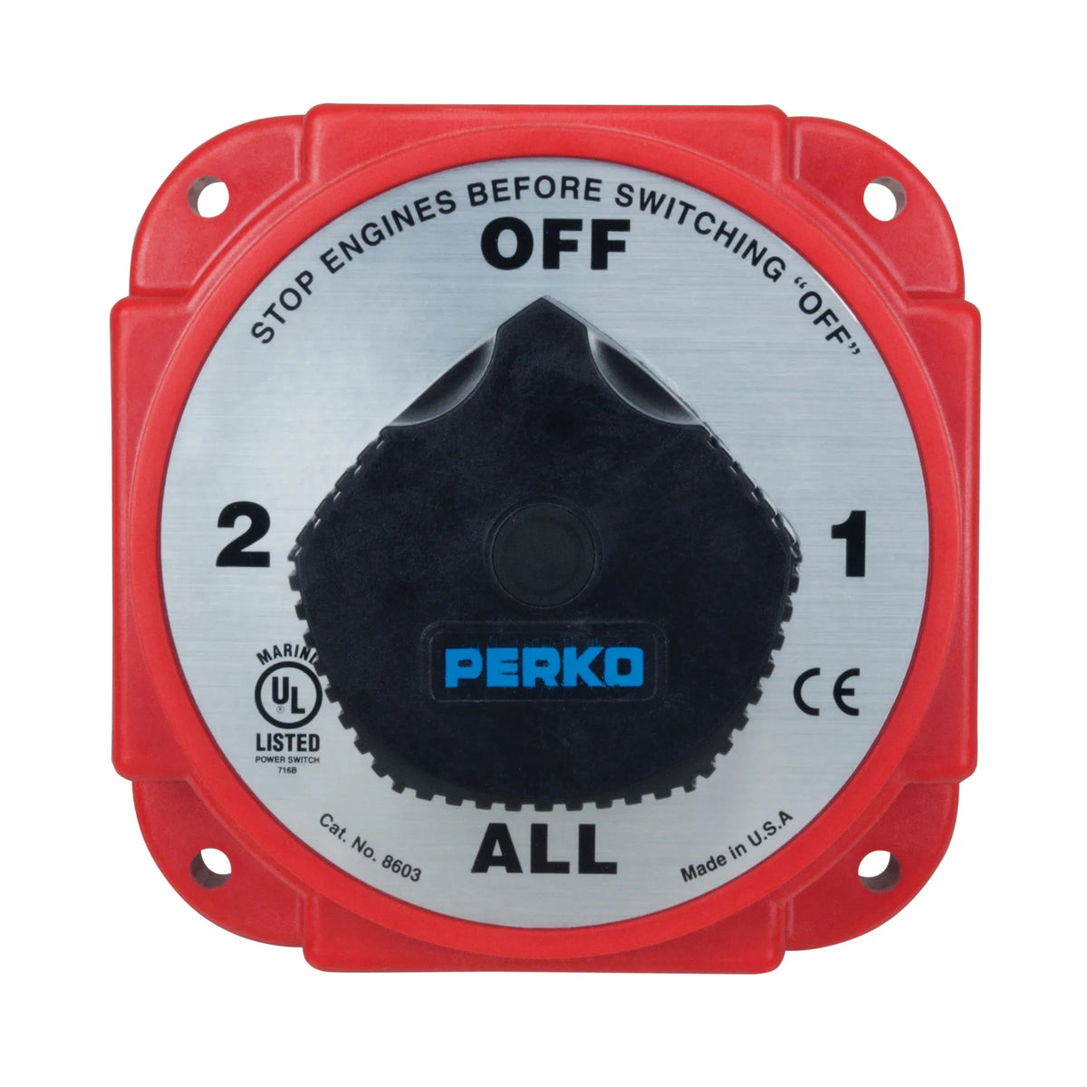 Perko Battery Switch, 6-32V, Ignition Protected, Surface Mount — Quality Boat Parts
