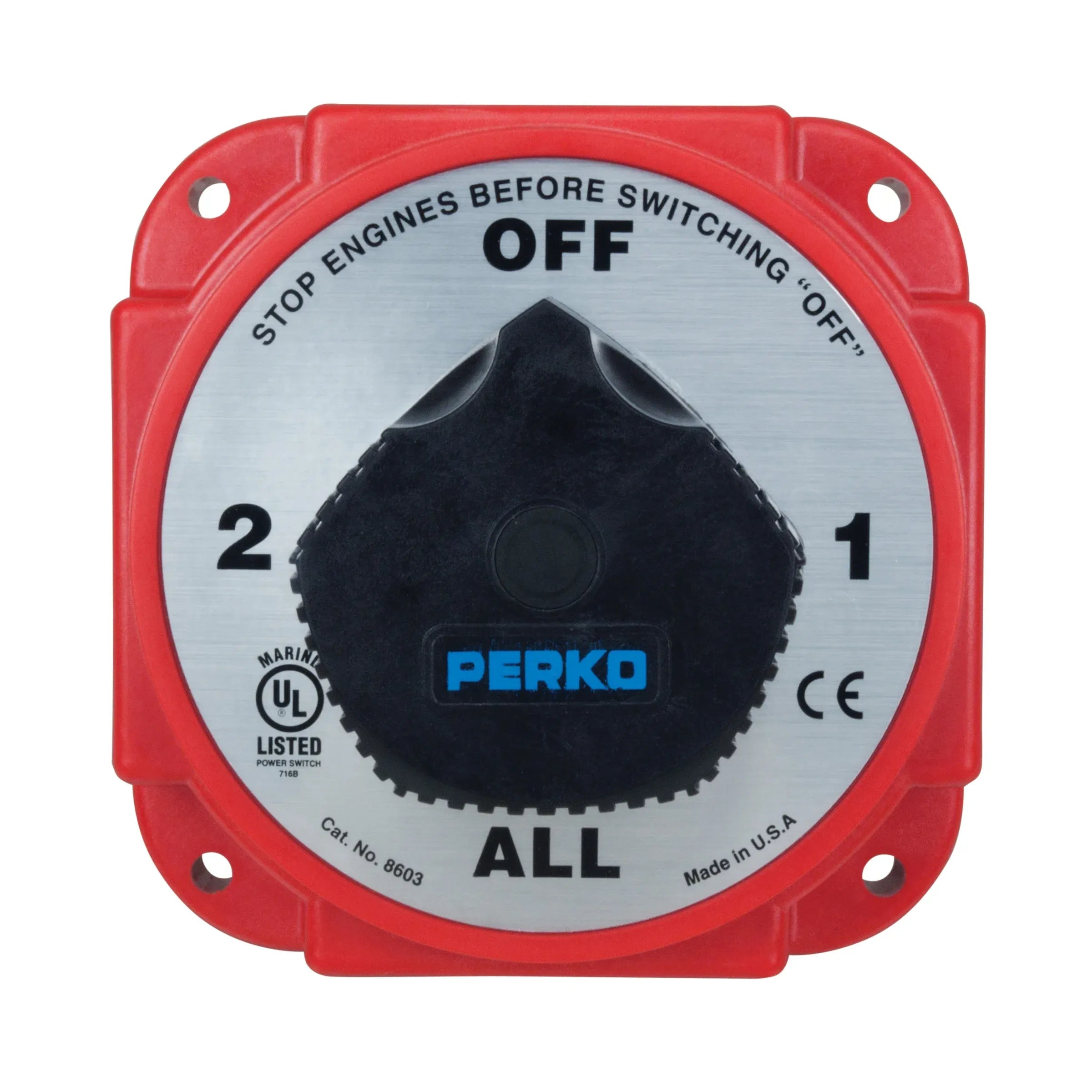 Perko Battery Switch, 6-32V, Ignition Protected, Surface Mount — Quality Boat Parts