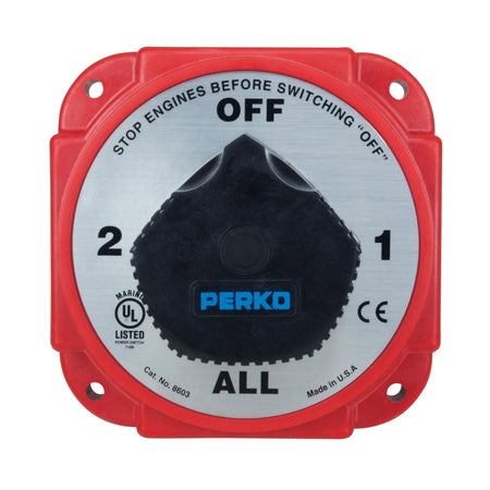 Perko Battery Switch, 6-32V, Ignition Protected, Surface Mount — Quality Boat Parts