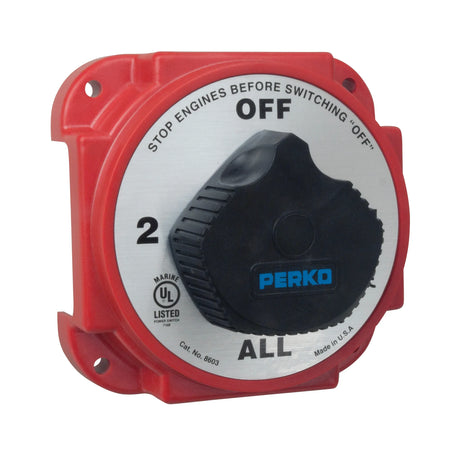 Perko Battery Switch, 6-32V, Ignition Protected, Surface Mount — Quality Boat Parts