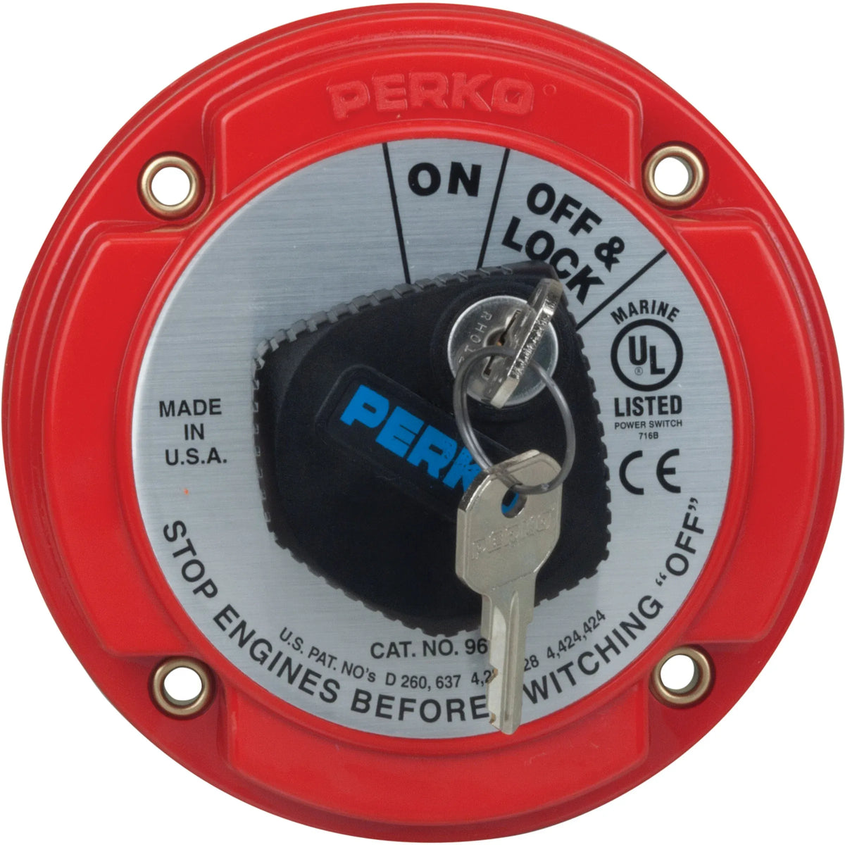 Perko Battery Switch, 6-32V, Ignition Protected, Surface Mount — Quality Boat Parts