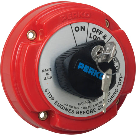 Perko Battery Switch, 6-32V, Ignition Protected, Surface Mount — Quality Boat Parts