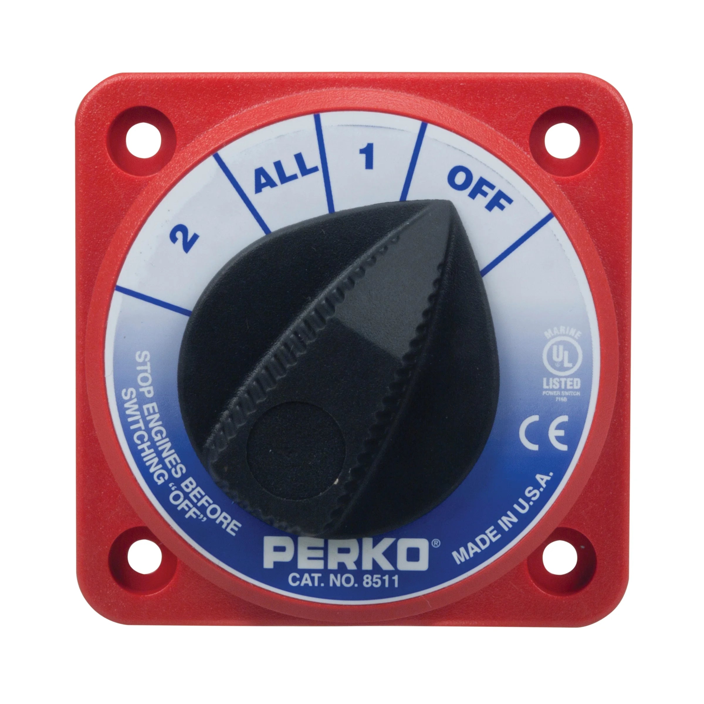 Perko Battery Switch, 6-32V, Ignition Protected, Surface Mount — Quality Boat Parts