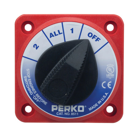 Perko Battery Switch, 6-32V, Ignition Protected, Surface Mount — Quality Boat Parts