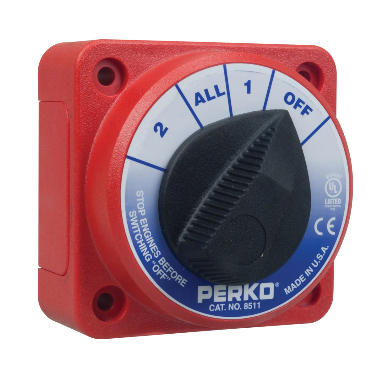 Perko Battery Switch, 6-32V, Ignition Protected, Surface Mount — Quality Boat Parts