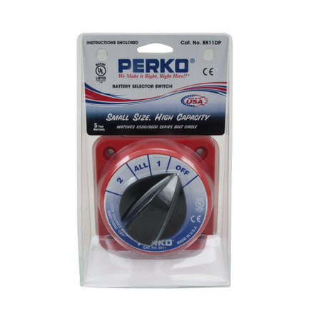Perko Battery Switch, 6-32V, Ignition Protected, Surface Mount — Quality Boat Parts