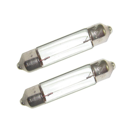Perko Double Ended Festoon Bulbs, Nickel Plated Brass, 2pk — Quality Boat Parts