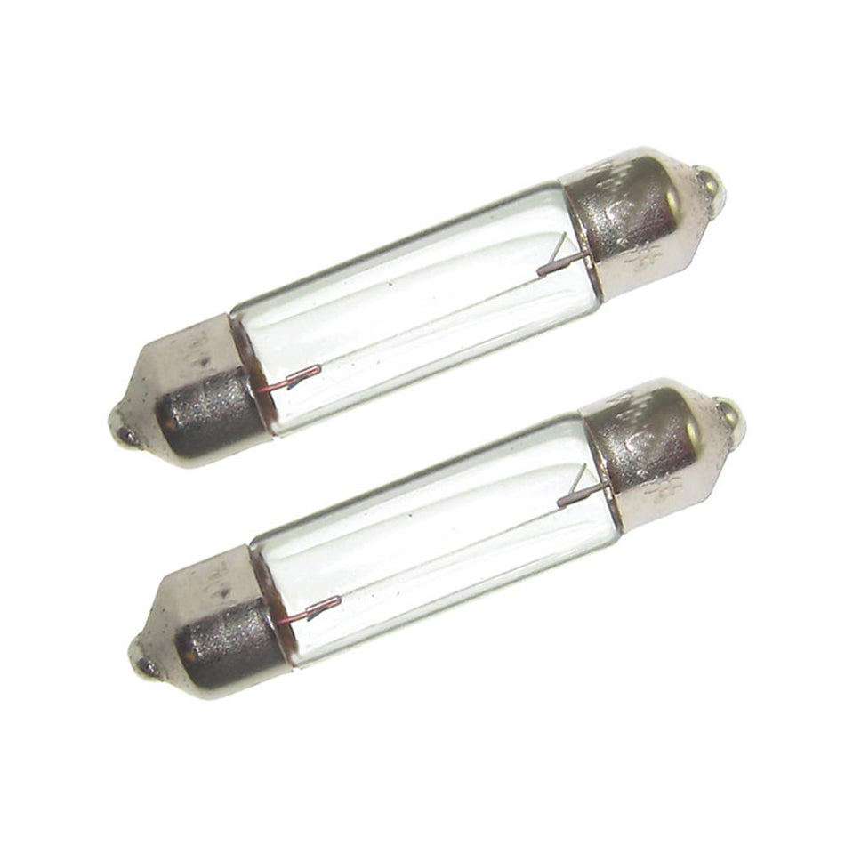 Perko Double Ended Festoon Bulbs, Nickel Plated Brass, 2pk — Quality Boat Parts