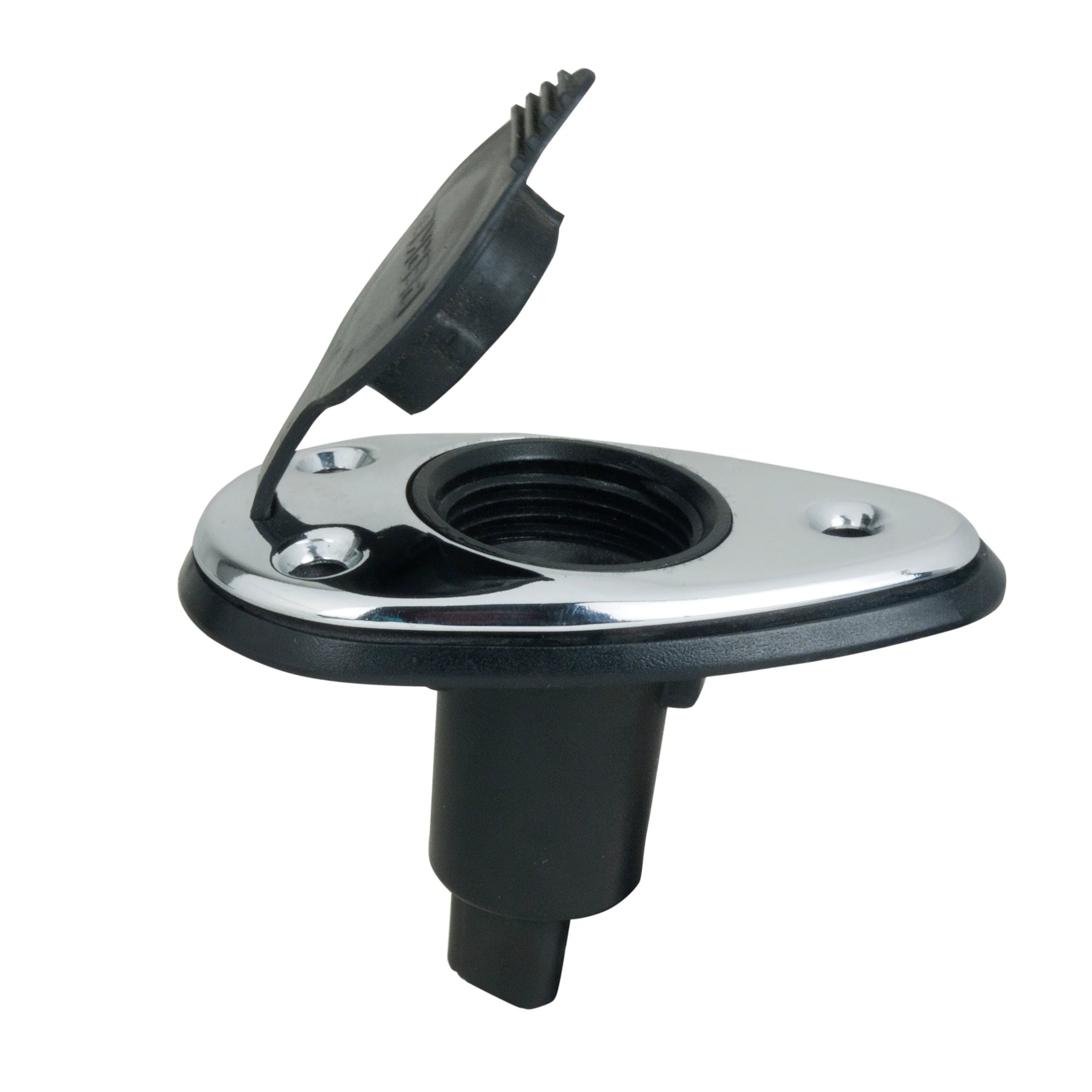 Perko 1048 Threaded Collar Pole Light Base, 2-Pin, 5° Rake, For 3/4 in Poles — Quality Boat Parts