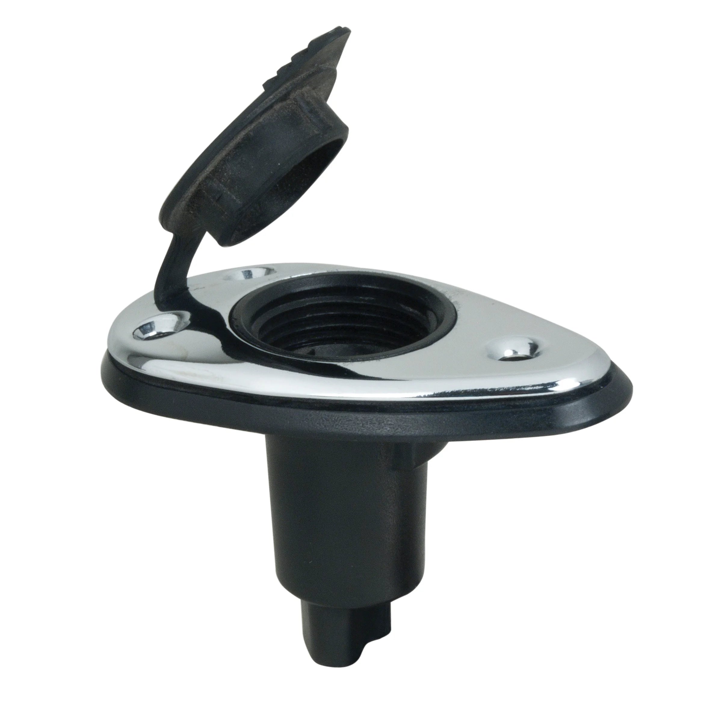 Perko 1048 Threaded Collar Pole Light Base, 2-Pin, 5° Rake, For 3/4 in Poles — Quality Boat Parts