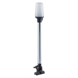 Perko Fold Down White All-Round Pole Light, 12V, 11W, 0.94A, USCG 2nm Certified — Quality Boat Parts