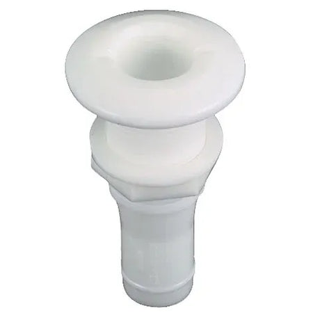 Perko Thru-Hull Connection for Hose, White Plastic, Broad Flange — Quality Boat Parts