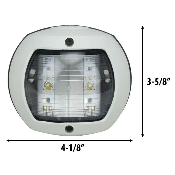 Perko LED White Stern Navigation Light, 2nm, 135° Arc, White Polymer Housing — Quality Boat Parts