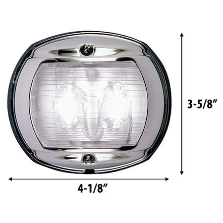 Perko 0170MSN LED White Stern Navigation Light, For Vessels Under 20m, 2nm, 135° Arc, Chrome Plated Brass Top — Quality Boat Parts