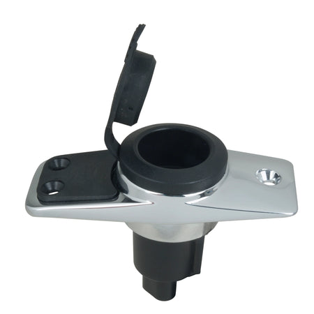 Perko 1060 Plug-In Pole Light Base, For 3/4 in Poles, 5° Rake — Quality Boat Parts
