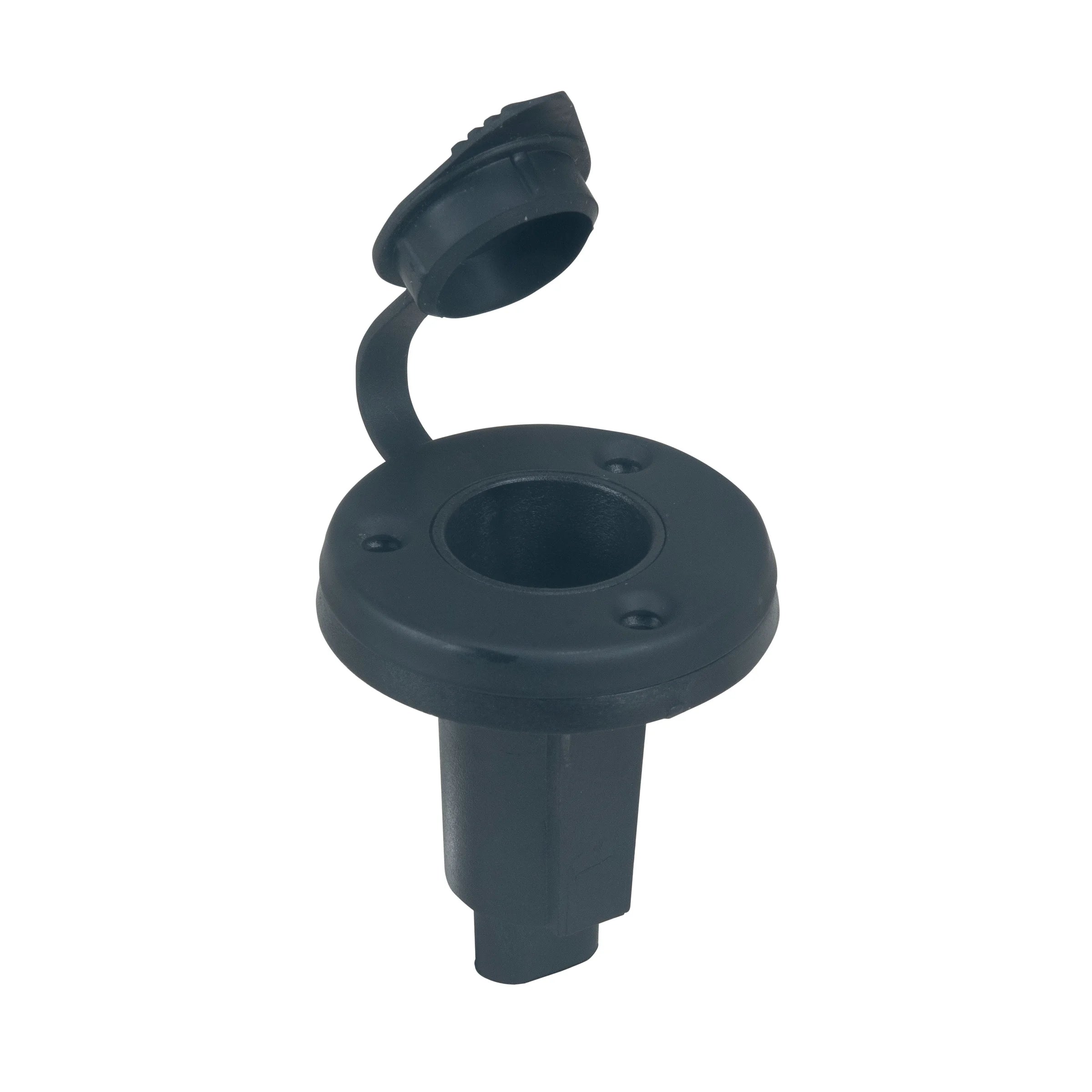 Perko 1045 Plug-In Pole Light Base, Stainless Steel, Black — Quality Boat Parts