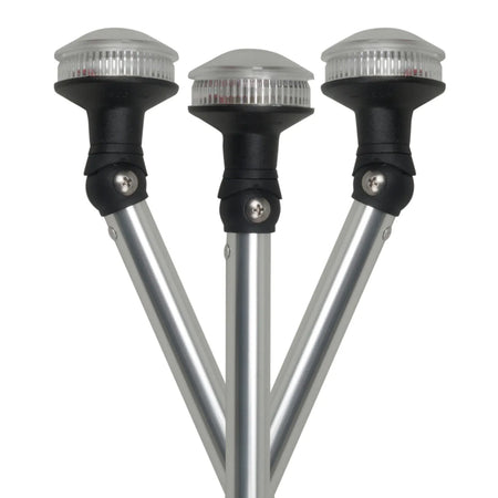 Perko Omega Series LED White All-Round Pole Light, 12V, 2nm, 40° Adjustable Head, 3/4 in Anodized Pole — Quality Boat Parts