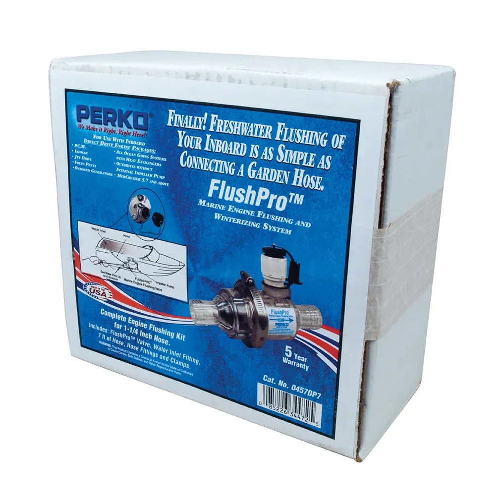 Perko Flush Pro Engine Flush Valve, For Inboard Engines, Polymer, Stainless Steel Spring, Transparent Body — Quality Boat Parts