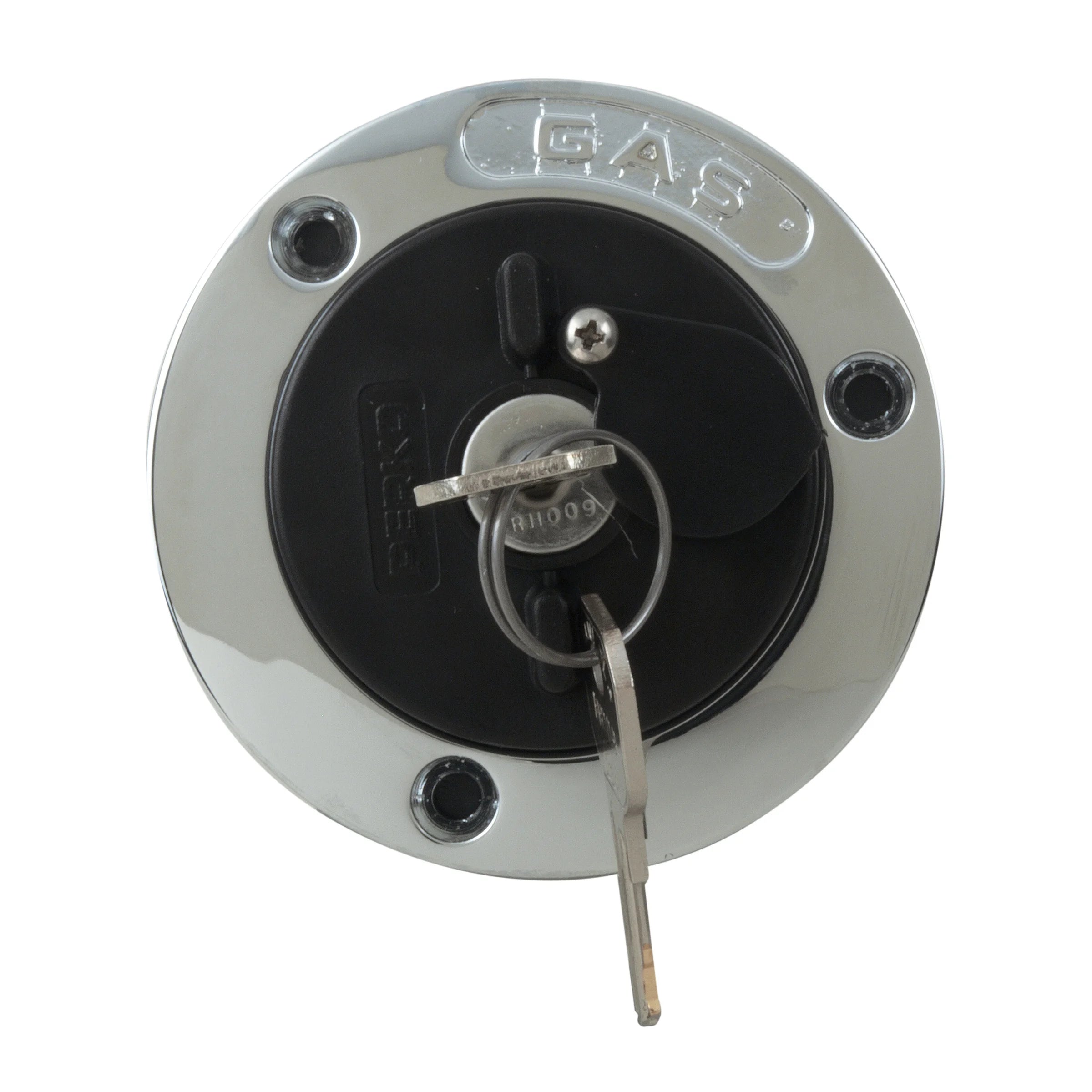 Perko Fuel Fill with Locking Cap, 1-1/2 in Hose, Chrome-Plated Bronze Flange — Quality Boat Parts