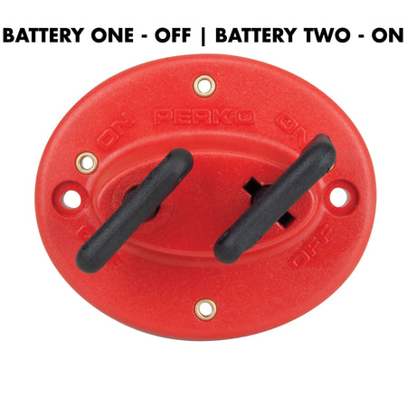 Perko 8521 Dual Battery Selector Switch, 6-32VDC, 140A, Ignition Protected — Quality Boat Parts