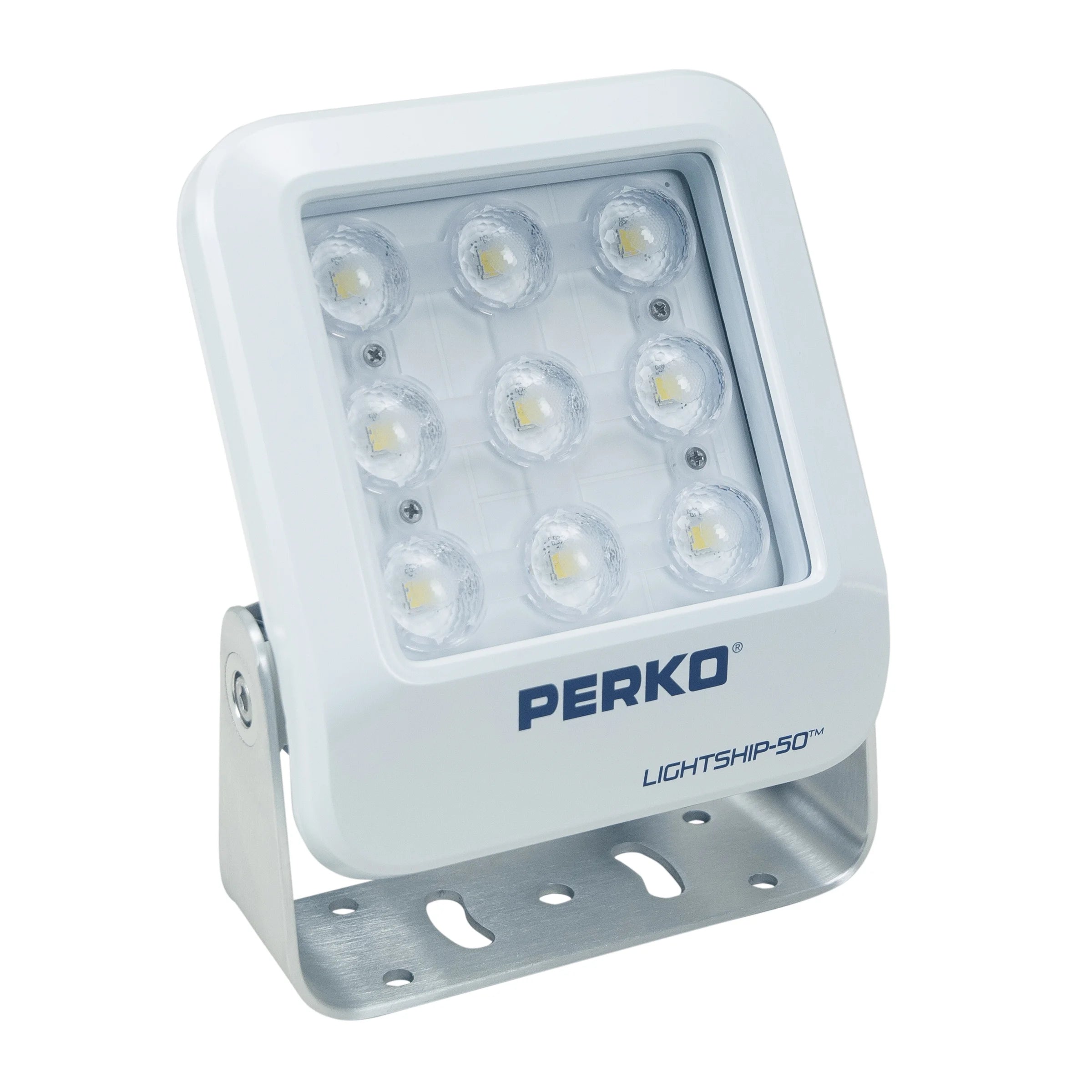 Perko Lightship 50 LED Deck/Spreader Light, 7,500 Lumens, 5000K Neutral White, 12/24/32VDC, IP68 — Quality Boat Parts