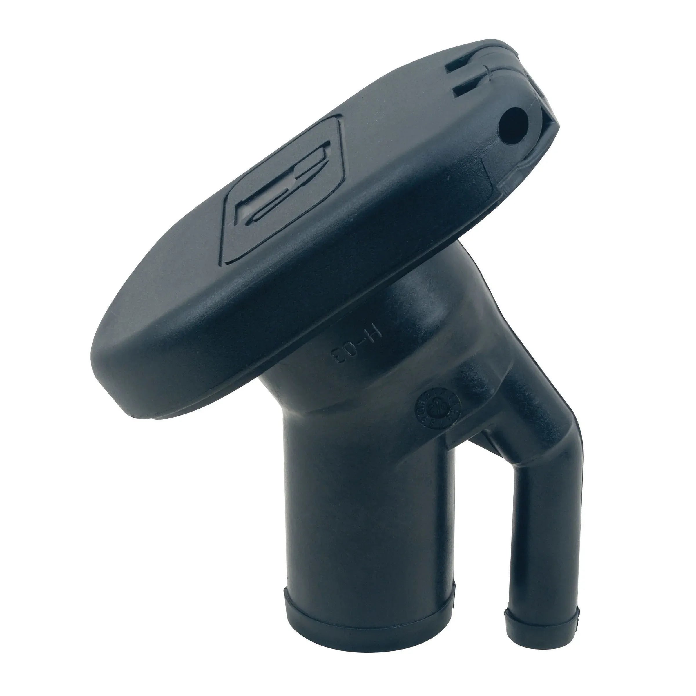 Perko 1428 Sealed Flip Top Fuel Fill, 1-1/2 in Hose, 35° Angled Neck, VPR — Quality Boat Parts