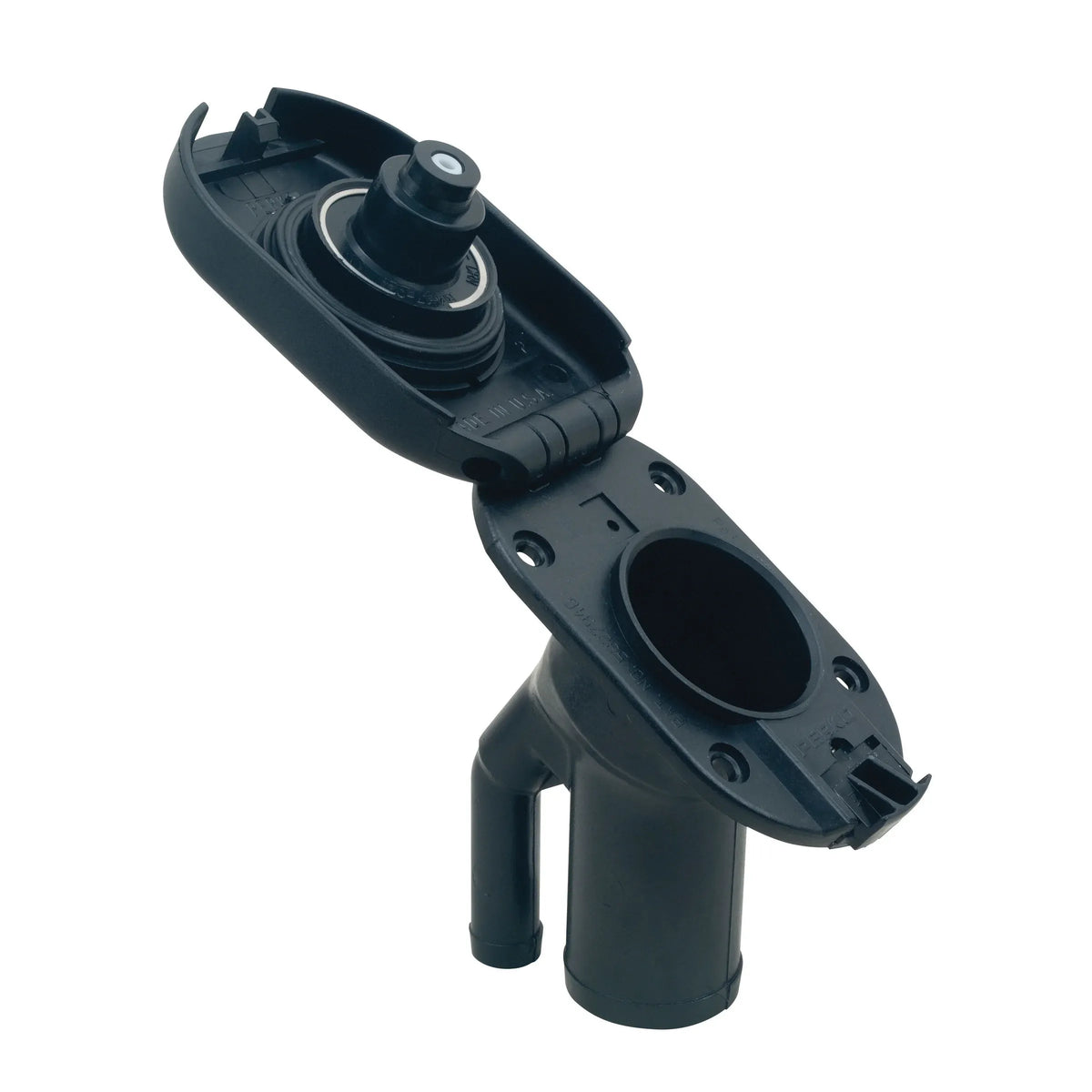 Perko 1428 Sealed Flip Top Fuel Fill, 1-1/2 in Hose, 35° Angled Neck, VPR — Quality Boat Parts