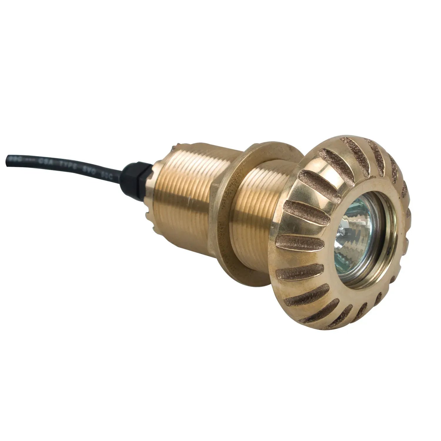 Perko Space Saver Thru-Hull Mount Underwater Light, 12V, 30° Beam, 10 ft Cable, Mounting Ring — Quality Boat Parts