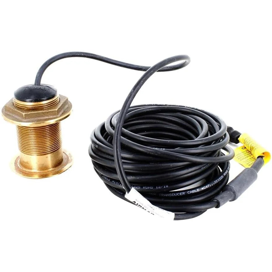 Raymarine Low Profile Depth Only Thru-Hull Transducer, 600W, 50/200 kHz, 30ft Cable — Quality Boat Parts
