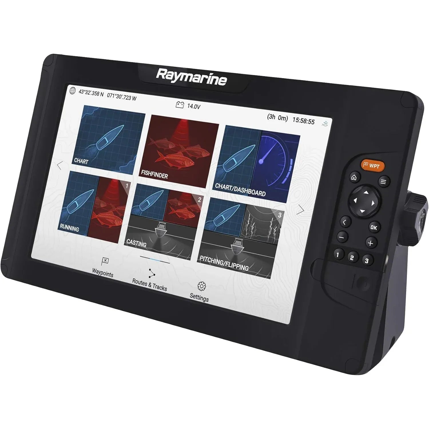 Raymarine Element HV Fishfinder Chartplotter, HyperVision 1.2 MHz Sonar, GPS/GNSS, NMEA 2000 — Quality Boat Parts