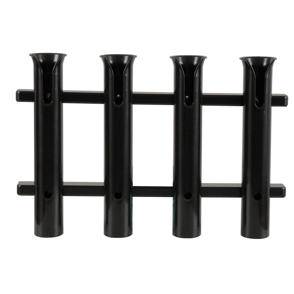 TACO Marine 4-Rod Deluxe Poly Rod Rack, UV-Stabilized Polyethylene, 18 in, 1-3/4 in Rod Holders — Quality Boat Parts