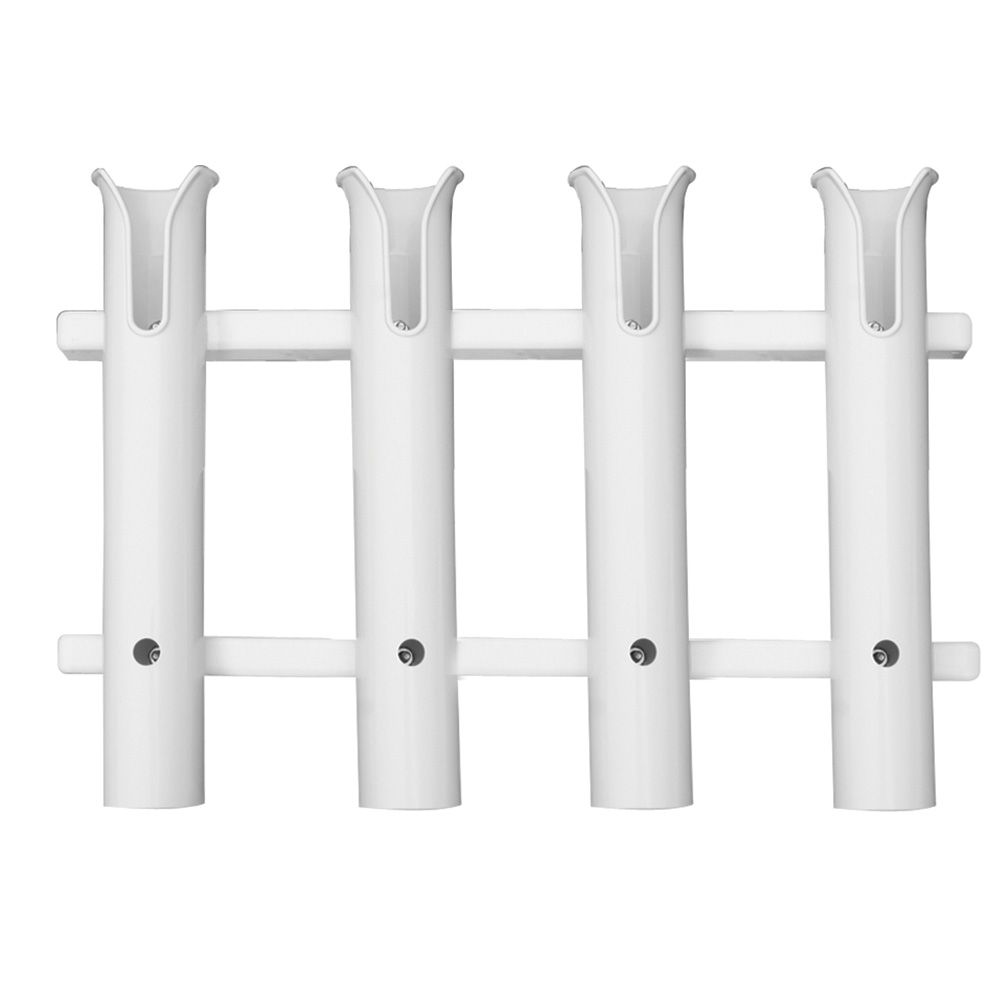 TACO Marine 4-Rod Deluxe Poly Rod Rack, UV-Stabilized Polyethylene, 18 in, 1-3/4 in Rod Holders — Quality Boat Parts