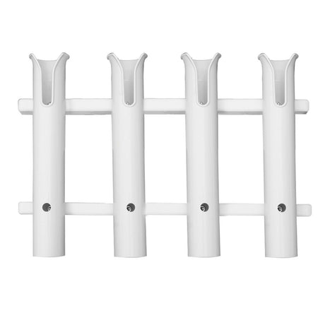 TACO Marine 4-Rod Deluxe Poly Rod Rack, UV-Stabilized Polyethylene, 18 in, 1-3/4 in Rod Holders — Quality Boat Parts