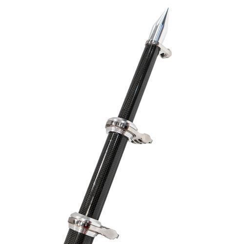 TACO Marine Carbon Fiber Twist & Lock Tele-Outrigger Poles, For GS-500 Mounts, 1-1/2 in, Type 316L SS Rings, 2pk — Quality Boat Parts