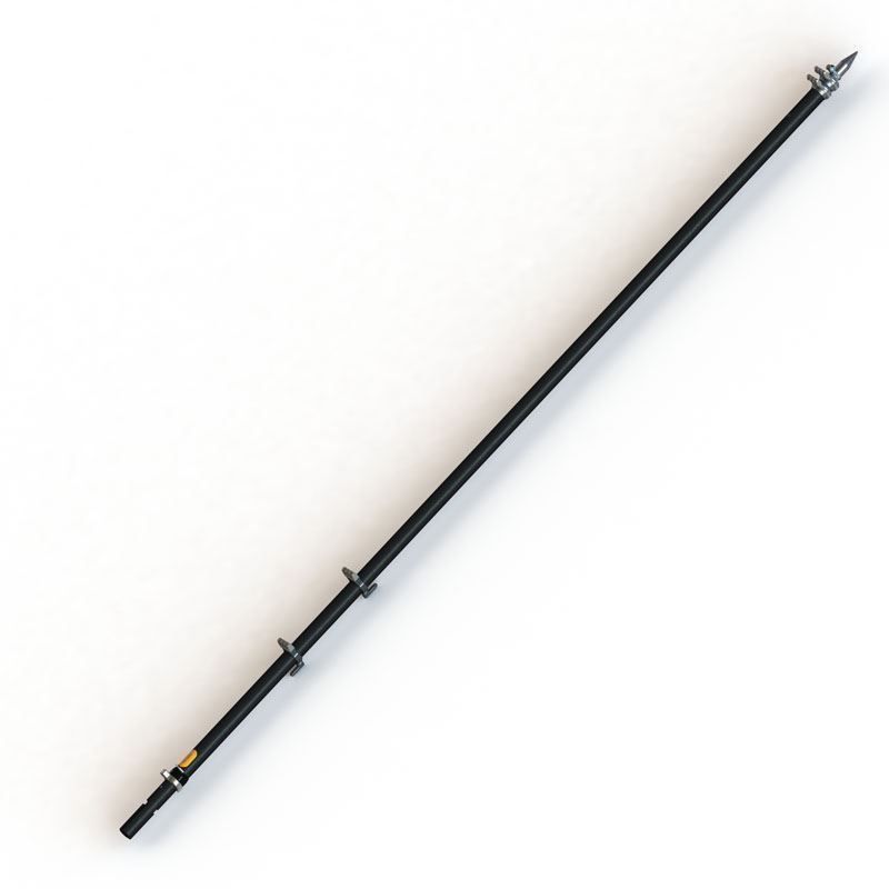 TACO Marine Carbon Fiber Twist & Lock Tele-Outrigger Poles, For GS-500 Mounts, 1-1/2 in, Type 316L SS Rings, 2pk — Quality Boat Parts