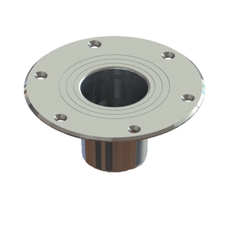 TACO Marine Zwaardvis Table Pedestal Base, For 2-3/8 in (60mm) Column, Aluminum, Brite Anodized — Quality Boat Parts
