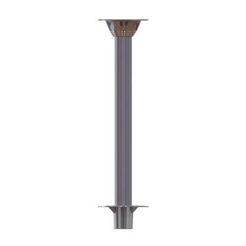 TACO Marine Zwaardvis Table Pedestal Base, For 2-3/8 in (60mm) Column, Aluminum, Brite Anodized — Quality Boat Parts