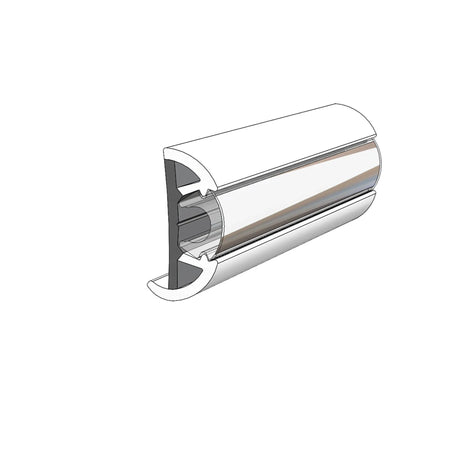 TACO Marine SuproFlex Small Rub Rail Kit, 1-19/32 in x 25/32 in, 60 ft, Flex Chrome Insert — Quality Boat Parts